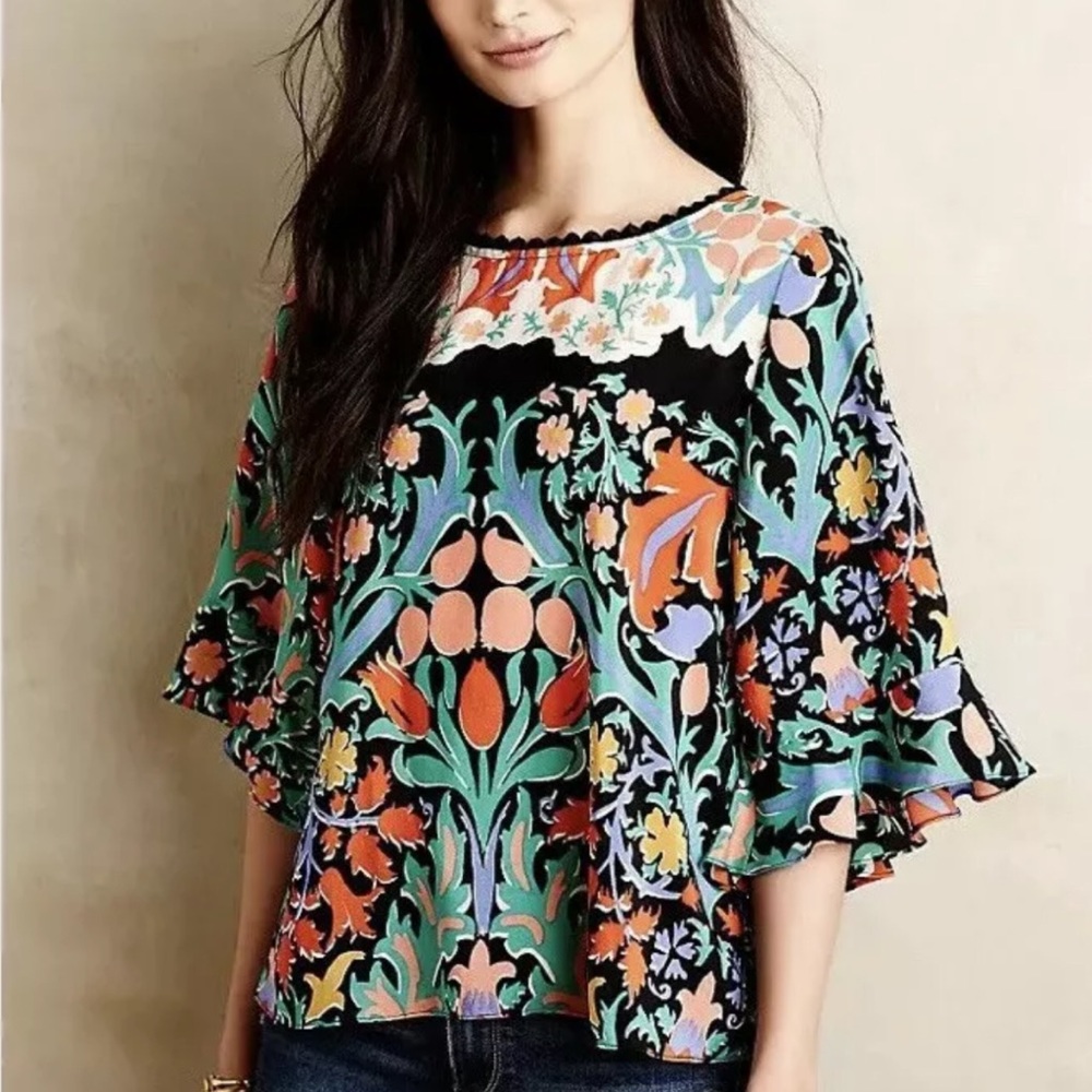 Maeve Multicolor Floral Blouse